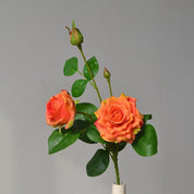 Rosas Artificiais Vintage Laranja Pôr do Sol Izara