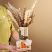 Vaso Cerâmica Artesanal Homem do Campo - izaraflores