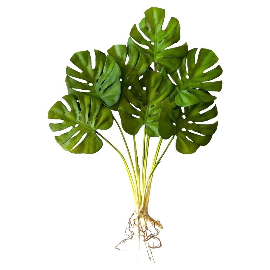 Costela de Adão Artificial Premium — Folhas Tropicais Toque Real 65cm