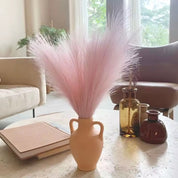 Capim dos Pampas Artificial Rosa – Kit com 3 Hastes