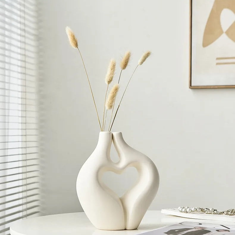 Vaso Cerâmica Coração – Arte, Afeto e Sofisticação