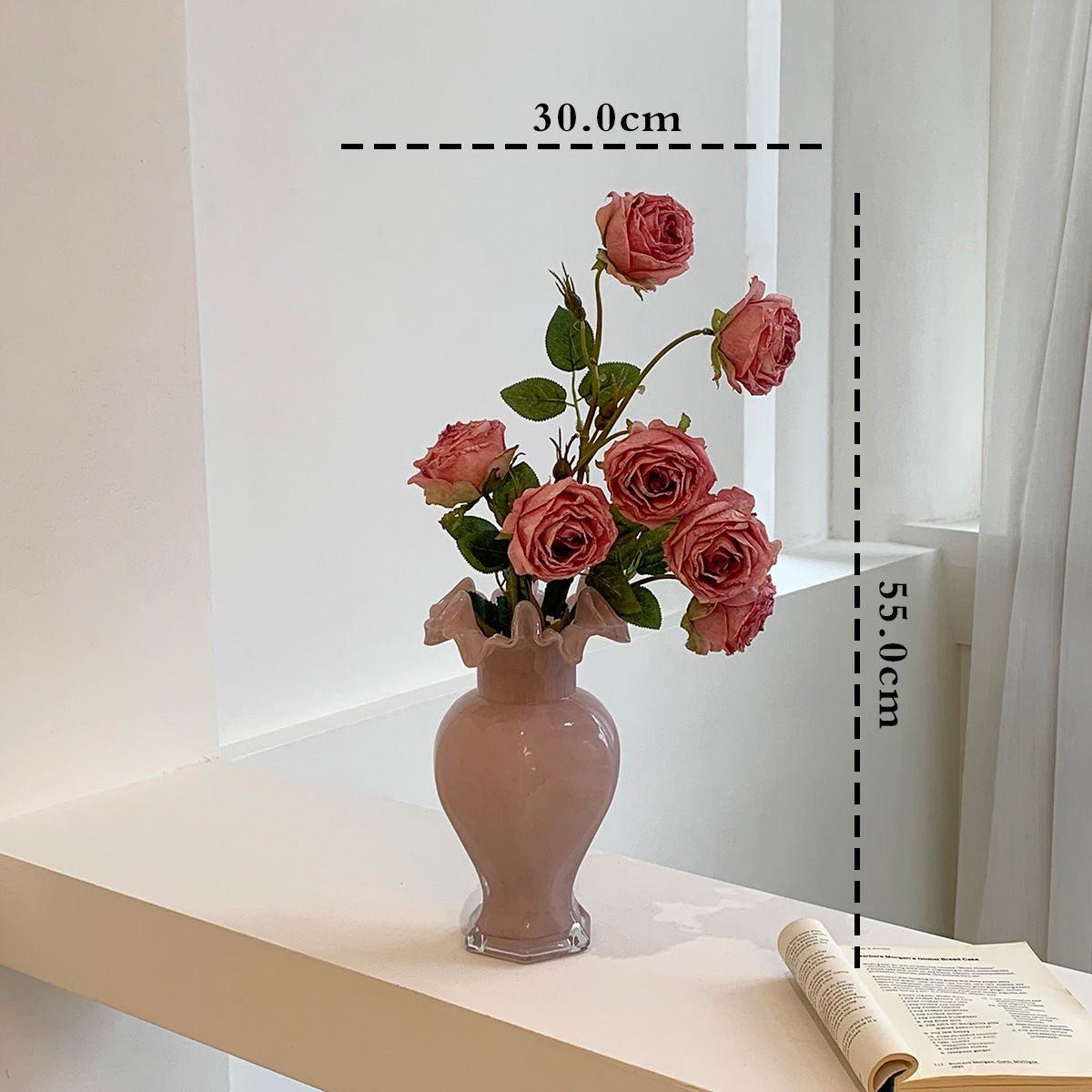 Milano Lilás – Arranjo com Vaso de Design Sofisticado