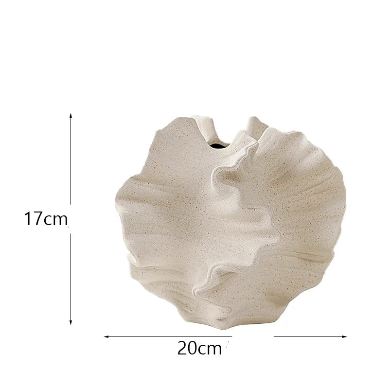 Vaso Cerâmica Arte Nórdica Coral