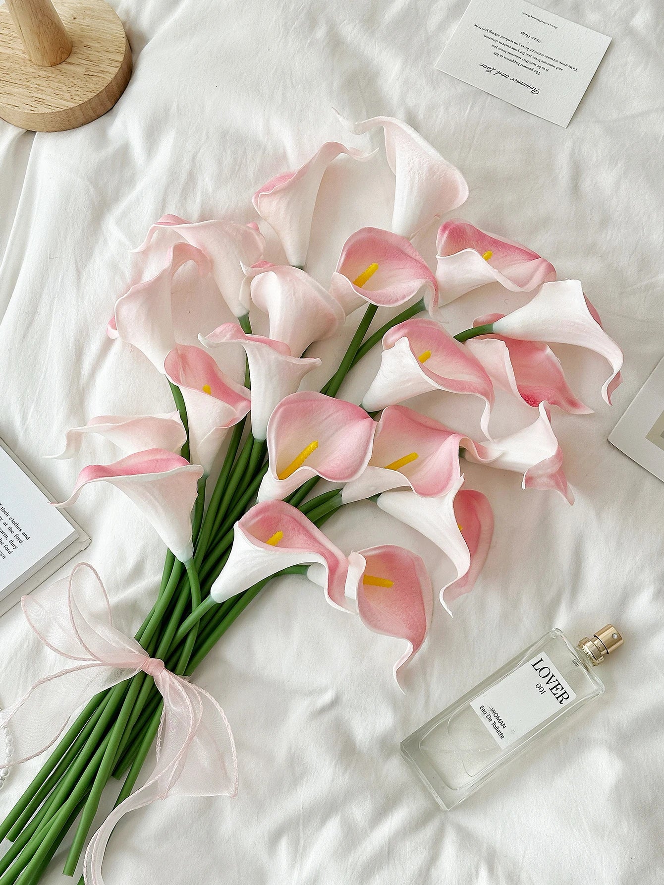 Flores Artificiais Calla Lily Rosa