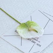 Flores Artificiais Anthurium – 6 Peças com folhagem natural