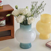 Vaso Decorativo de Vidro Azul Suave