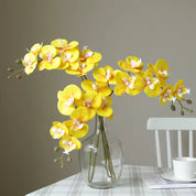 orquídea amarela artifcial tons amarelo charmoso
