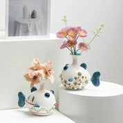 Vaso de Cerâmica Escultórico – Design Peixe Artístico