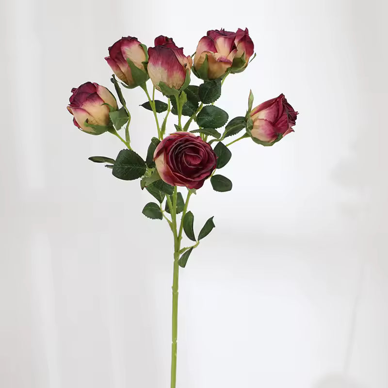 🌹 Rosas Artificiais Vintage Tons de Vinho by IzaraFlores