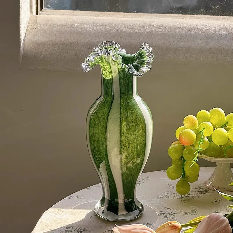 Vasos de Vidro Grande Translúcido Escultural – Vaso ÍRIS