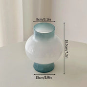 Vaso Decorativo de Vidro Azul Suave