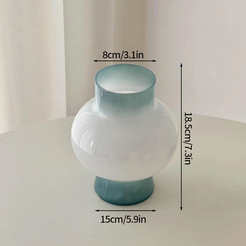 Vaso Decorativo de Vidro Azul Suave