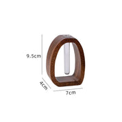 Vaso de Madeira Nobre com Tubo de Vidro