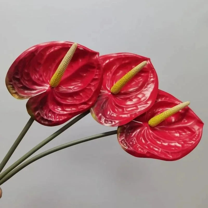 Flores de Anthurium Artificiais – Design Realista e Elegância Tropical
