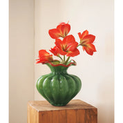 Vaso Pistache – Design Escultural em Vidro Premium