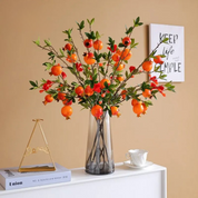 🍊 Planta Artificial Romã Tons Naturais – Aconchego e Estilo