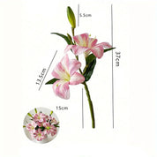 Lírios Artificiais Touch Real Rosa — Kit 2 Hastes