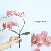 Orquídea Artificial Rosa Elegance  1x haste 46 cm