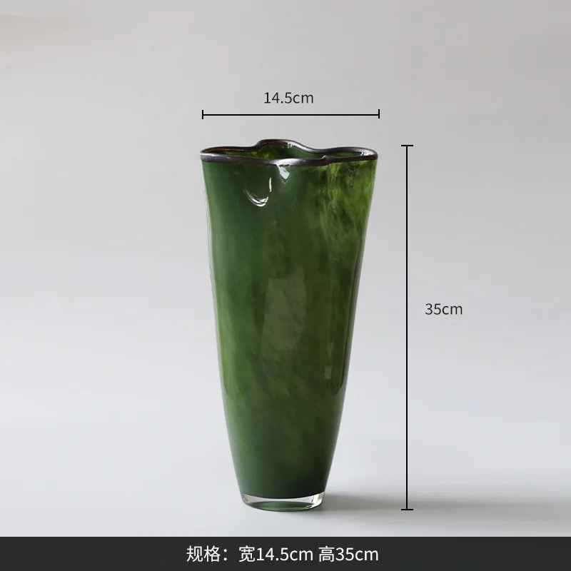 Vaso Artistic Green – Sofisticação Atemporal em Vidro