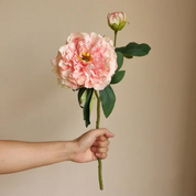 Peônias Artificiais Rosa Premium – 6 Hastes com Toque Natural