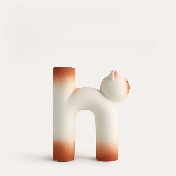 Vaso de Cerâmica Gato – Elegância no Olhar