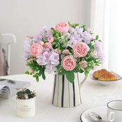 🌸 Buquê rosa em seda Real Touch