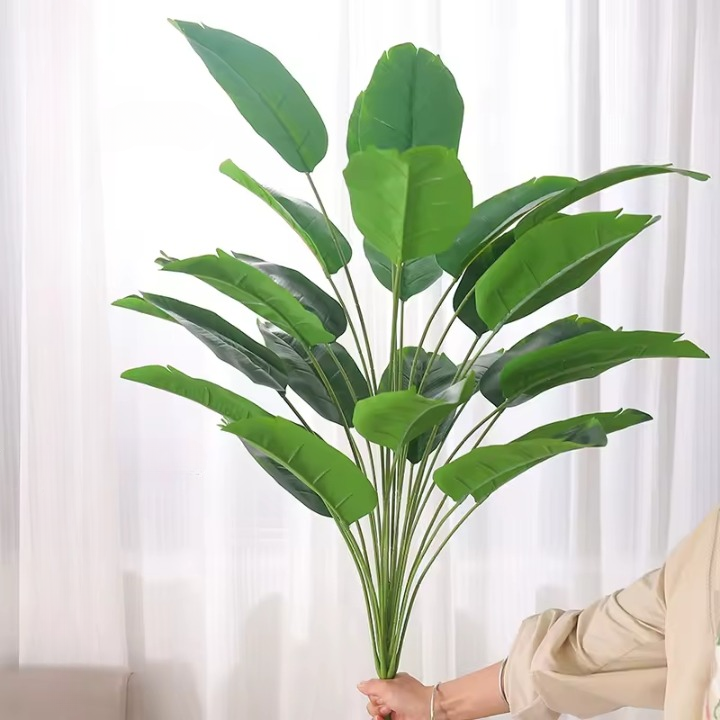 plantas artificiais folhas de bananeira
