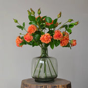 Rosas Artificiais Vintage Laranja Pôr do Sol Izara