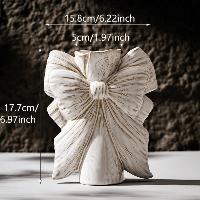 Vaso Cerâmica Design Laço