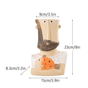 Vaso Cerâmica Artesanal Homem do Campo - izaraflores