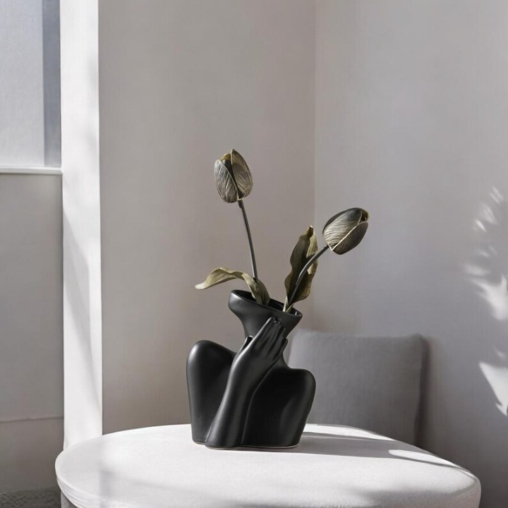 Vaso Cerâmica Minimalista Afeto