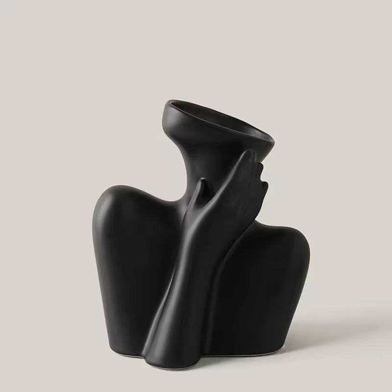 Vaso Cerâmica Minimalista Afeto