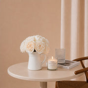 Peônias Artificiais Brancas Premium – Buquê com 5 Hastes