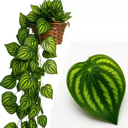 Vaso Trançado + Trepadeira Artificial 100cm