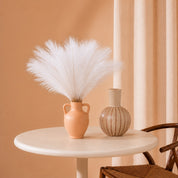 Capim dos Pampas Artificial Branco Premium – Kit com 30 Hastes | Decoração Boho Sofisticada