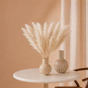 Capim dos Pampas Artificial Branco Premium — Kit 10 Hastes IzaraFlores