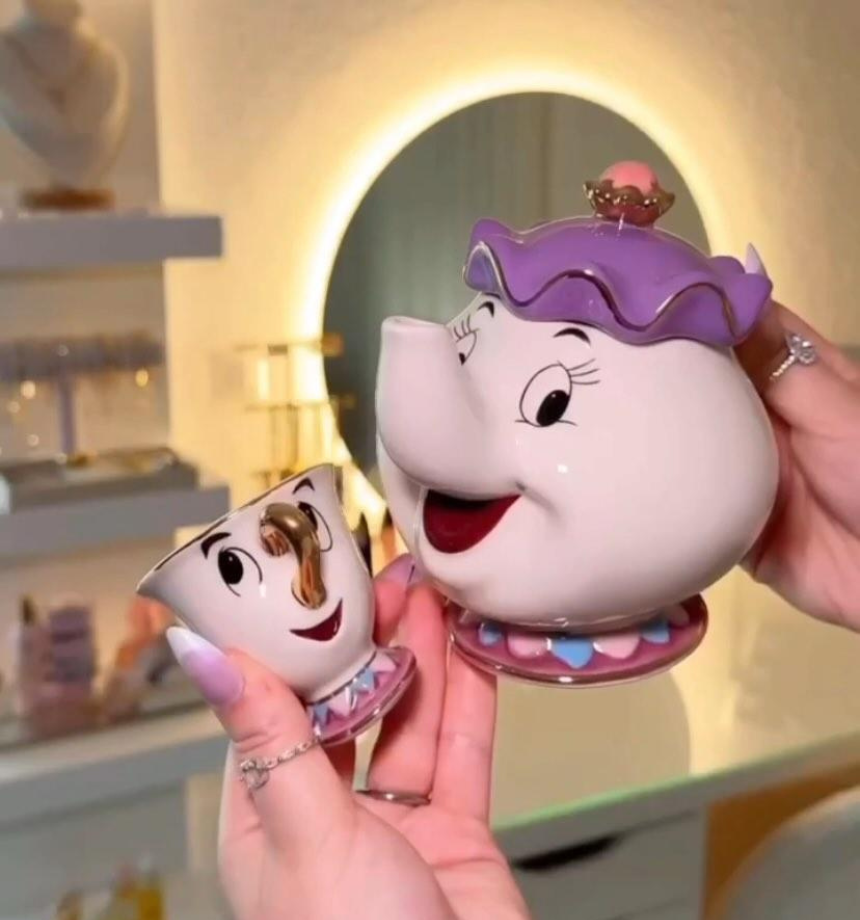 Conjunto de Chá Design A Bela e a Fera