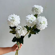 Flores Realistas  5 hastes de dália artificiais