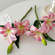 Lírios Artificiais Touch Real Rosa — Kit 2 Hastes