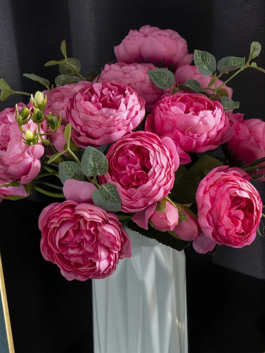 Arranjo Rosa e Peônia Artificial by izaraflores