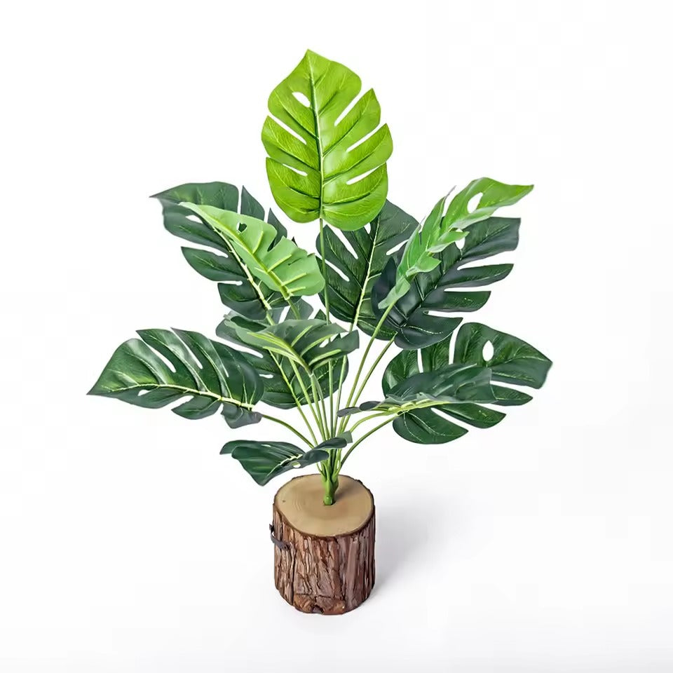 Monstera Artificial Premium — Planta Tropical Decorativa 43cm