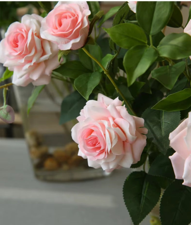 5 Heads Rose Simulation Artificial Floral Home Decor landscaping Window Display Props Accessories Materials Flower Arrangement