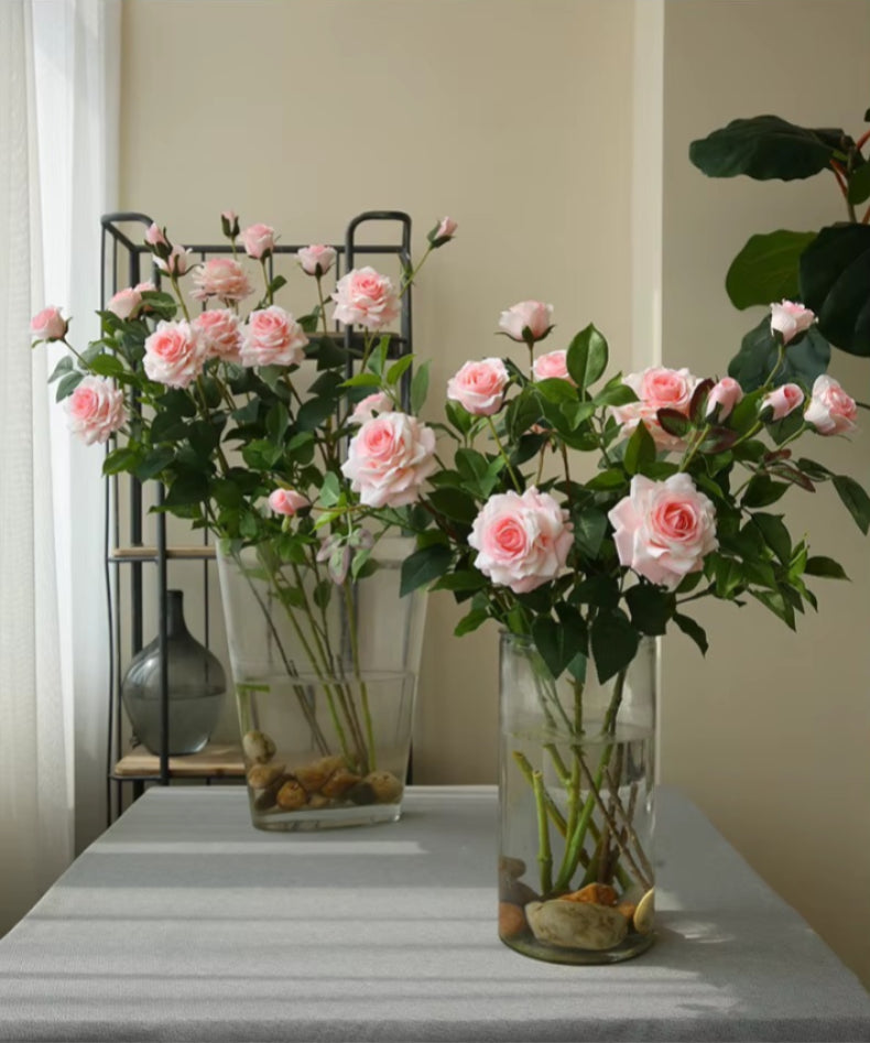 5 Heads Rose Simulation Artificial Floral Home Decor landscaping Window Display Props Accessories Materials Flower Arrangement