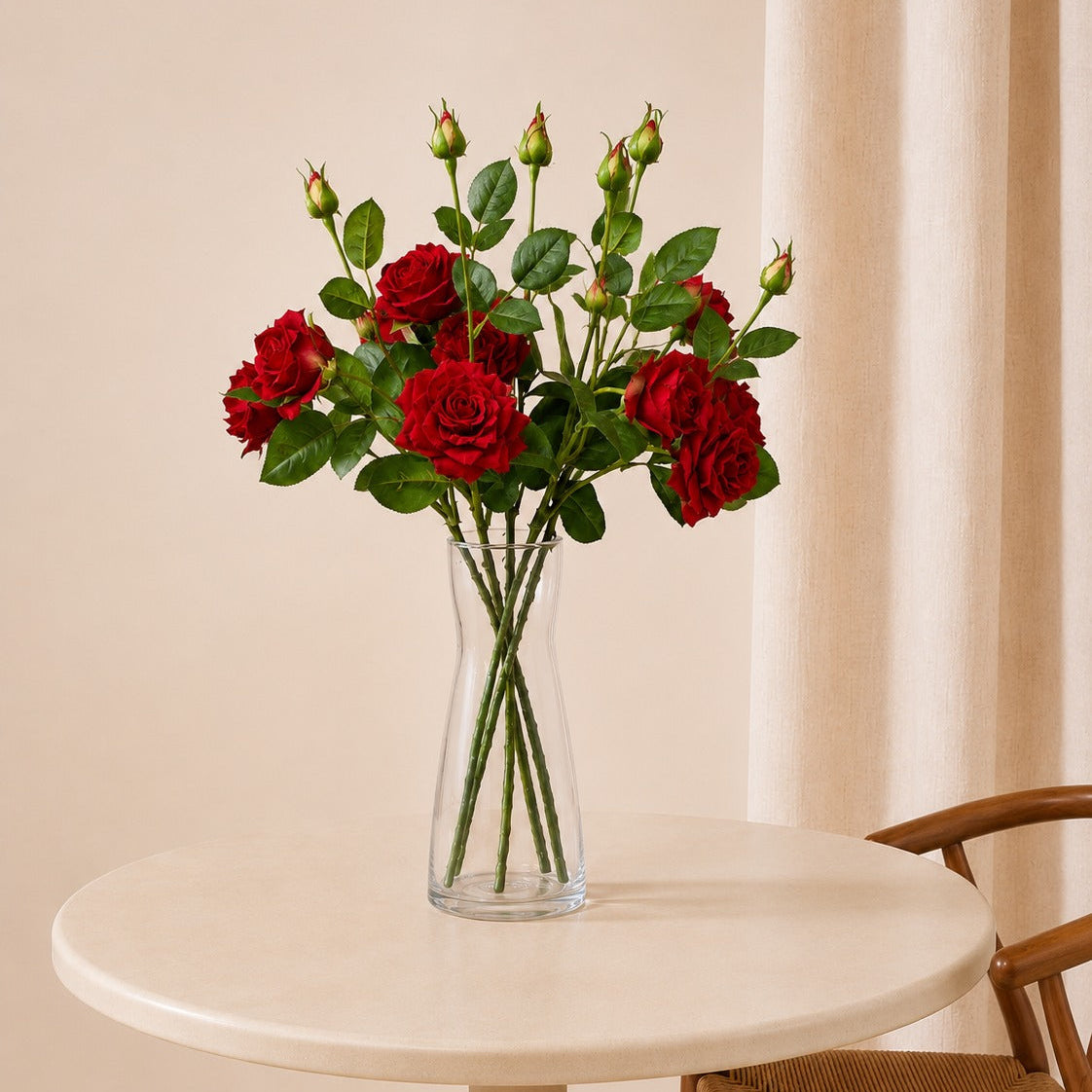 Flores artificiais rosas vermelhas vintage buquê – IzaraFlores