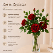 Flores artificiais vermelhas vintage arranjo decorativo – IzaraFlores
