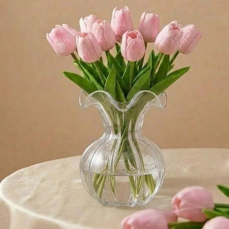 Tulipas Artificiais Degradê Rosa Premium