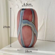 Vaso de vidro decorativo colorido para mesa e sala