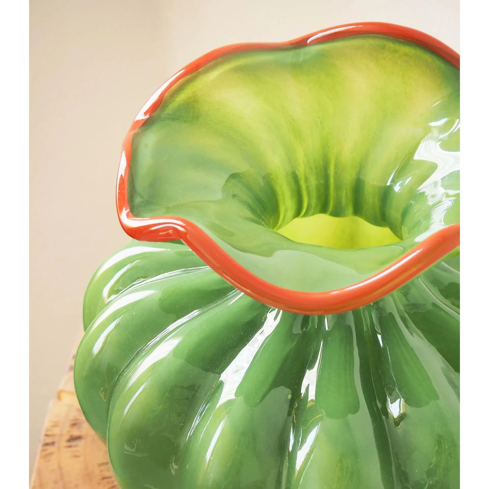 Vasos de vidro decorativos verde pistache para sala