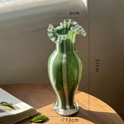 Vasos de vidro grande decorativo escultural para sala