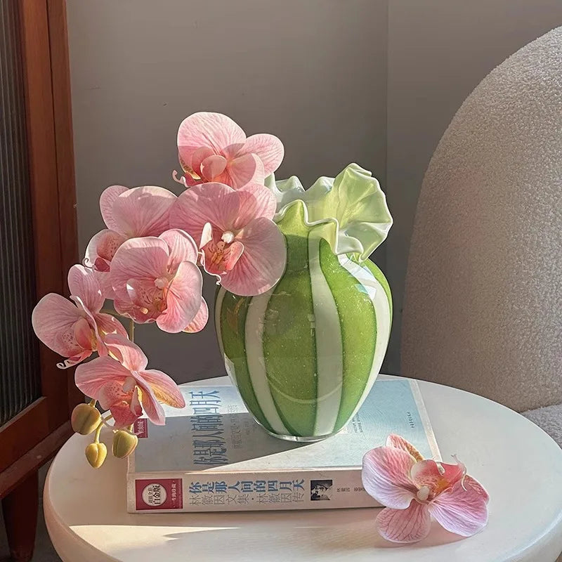 Vasos de vidro premium clássico para decoração de sala